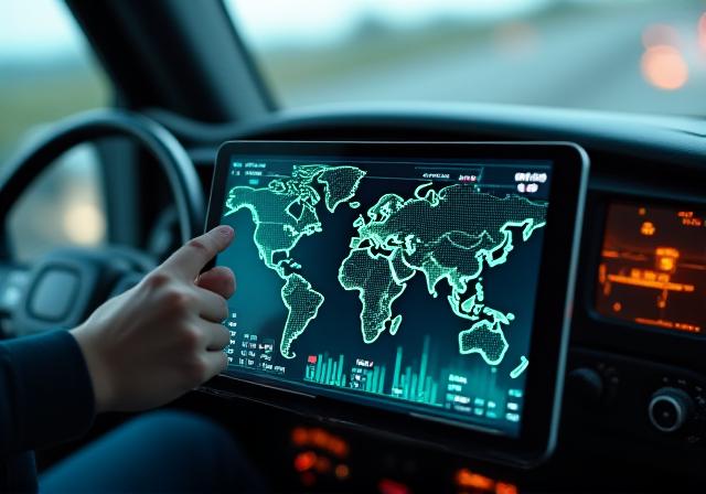 Real-time temperature and GPS monitoring dashboard interface